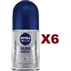 Nivea Men 6 PZ NIVEA MEN DEO ROLL ON SILVER PROTECT 50ML DEODORANTE CORPO UOMO