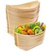 Subitodisponibile 200 PZ Ciotole Barchette piroghe FINGER FOOD in legno di pino 22.5x11 cm 1E4R