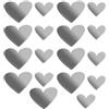 Rayher 18 specchietti in acrilico a forma di cuore, 2 misure