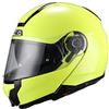 NZI Combi duo casco da moto (Fluo Giallo, Extra Grande)