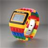 QUEEN WATCH Orologio MULTICOLOR GAME Quarzo Display LCD Scorrimento Deployant