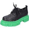 STOKTON scarpe donna STOKTON classiche nero pelle verde EX132