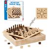 Dal Negro Gioco Scacchi Dama Tria Top Contenitore 30x30cm Pedine Tutto in Legno Dal Negro