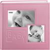 Pioneer Photo Albums 200-pocket Goffrato Baby Leatherette Frame Cover Album per 4 Stampe da 15,2 cm, Rosa