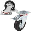 Hongu 2 Ruote per carrello girevole rotella 125mm con freno 360Â° Piastra Di Fissaggio