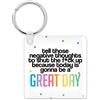 Tongue in Peach Divertente portachiavi regalo | Best Friend Work Collega, regalo di lavoro | Today Is A Great Day | Accessorio chiave sciocco scherzo | KBH30, Multi, 5.8cm x 5.8cm