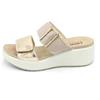 Enval Soft sandali ciabatte da donna in pelle con zeppa pantofole comode strappo