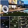 8 DISK LIGHTS PANNELLO SOLARE DA GIARDINO LED SENSORE CREPUSCOLARE FARETTO