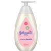 Johnson's Baby Crema Liquida, Crema corpo bambini e neonati idratante, Crema corpo neonato con vero olio di cocco emolliente, Crema corpo idratante per la famiglia senza coloranti e solfati, 500 ml