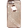 Avizar Cover iPhone 7 Plus e 8 Plus glitter amovibile serie Protecam Spark rose gold