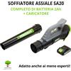 Verdemax SOFFIATORE ASSIALE A BATTERIA 20V VERDEMAX SA20 + BATTERIA 2Ah e CARICABATTERIA
