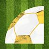 Talking Tables- Football Party Paper Napkins for Kids Adults Birthdays or Soccer Celebrations Lamina, Tovaglioli da Calcio Dorati, CHAMP-NAPKIN-BALL