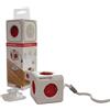 Allocacoc PowerCube 1307/DEEXPC (Extended 3 m), Bianco/Rosso