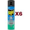 Raid 6 PZ RAID MOSCHE E ZANZARE PLUS AROMA OLIO DI EUCALIPTO SPRAY 400ML INSETTICIDA