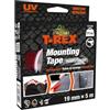 T-REX Mounting Tape - Nastro biadesivo extra forte per lavori di montaggio in interni ed esterni - fino a 375 kg senza forare | 19 mm x 5 m