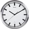 MAUL Orologio da parete MAULpilot radiocontrollato bianco argento | sincronizzazione automatica, quadrante ben leggibile, vetro minerale chiaro, cornice in alluminio, movimento silenzioso