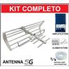 EDISION Kit Antenna Tv Esterna Digitale Terrestre Mini UHF Amplificatore Da Palo 30dB 5G