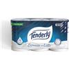 Tenderly Carezza di Latte, 6 Rotoli di Carta Igienica Morbidissima 2 Veli, Realizzata con Fibre 100% Naturali di Latte, Made in Italy