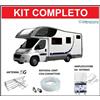 EDISION Kit Antenna TV Amplificata da Camper Esterna Digitale Terrestre Amplificatore