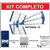 EDISION Kit Antenna TV DVB-T2 UHF Esterna Digitale Terrestre Con Amplificatore da Palo !