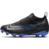 NIKE JR Phantom GX Academy DF FG/MG, Sneaker, Black/Chrome-Hyper Royal, 34 EU