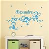 Ambiance Sticker Adesivo Nome Personalizzato Scimmie - Decorazione da Parete Camera Bambino 2 Fogli da 25 x 50 cm e 40 x 30 cm - Rosa