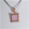 TAGLIAMONTE CIONDOLO ARGENTO 925 QUADRATO PASTE VITREE ROSA TGN 955