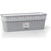 STEFANPLAST spa Vaso da Balcone Balconetta Opera Gaia Stone Grey e Bianco 50 cm