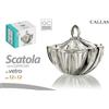 GICOS Scatola Porta Bon Bon Decorativa in Vetro con Coperchio 12 x 12 cm