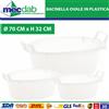 Bacinella Ovale In Plastica Tradizionale Neutra Varie Dimensioni