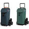 Gimi CARRELLO PORTA SPESA TRIS FLORAL SALI SCALE PORTASPESA CON 6 RUOTE GIMI