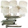 Polimark Kit Fissaggio Ondulina 6 supporti mezzaluna lastra ondulata 6 viti ferro 60 mm