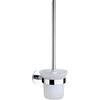 SCOPINO PER BAGNO DA PARETE SUPPORTO MURO VETRO SATINATO PORTA SCOPINO SPAZZOLA