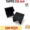 shopisnow TAPPO 4x4 TAPPI mm40x40 PUNTALE ALETTATO SOTTOPIEDE QUADRO PLASTICA COPRITESTA