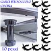Gancio a molla in abs clip per zoccolo zoccolatura mobile cucina set 10 ganci