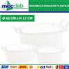 Bacinella Ovale In Plastica Tradizionale Neutra Varie Dimensioni
