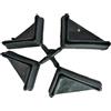 Anemos spa 4 Piedini 35x55 mm fino a 100 kg piedino angolare in plastica nero scaffali