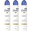 Dove Classic Original Deodorante Spray Classico 48h 250ml 3pz