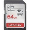 SanDisk SDXC Ultra 64GB (Class 10/UHS-I/140MB/s) Scheda SDHC 64 GB UHS-Class 1