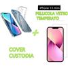 COVER CUSTODIA PELLICOLA VETRO TEMPERATO PER APPLE iPhone 13 mini