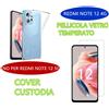 COVER CUSTODIA PELLICOLA VETRO TEMPERATO PER XIAOMI REDMI NOTE 12 4G