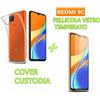COVER CUSTODIA + PELLICOLA VETRO TEMPERATO PER XIAOMI REDMI 9C