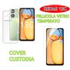 COVER CUSTODIA PELLICOLA VETRO TEMPERATO PER XIAOMI REDMI 13C