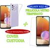 COVER CUSTODIA PELLICOLA VETRO TEMPERATO PER Samsung Galaxy A32 4G