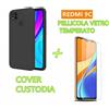 COVER CUSTODIA Nero Morbido Silicone PER Xiaomi Redmi 9C + Pellicola