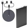 Blaupunkt Power Bank 4000mAh Caricatore Portatile Batteria Esterna Cavo 3 in 1 IOs Android