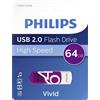 Philips VIVID Chiavetta USB 64 GB Viola FM64FD05B/00 USB 2.0