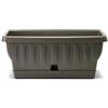 BAMA spa Fioriera Vaso Natura con Riserva Colore Grigio 20 x 9,5 x 9 cm