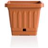 BAMA spa Vaso Fioriera Quadrato con Riserva Colore Terracotta 20 x 20 x 16,5 cm
