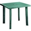 PROSERVICE srl Tavolo da Giardino Interno ed Esterno in Resina Fiocco Verde 80 x 75 cm